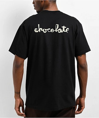 Chocolate Stencil Black T-Shirt | Liberty Center