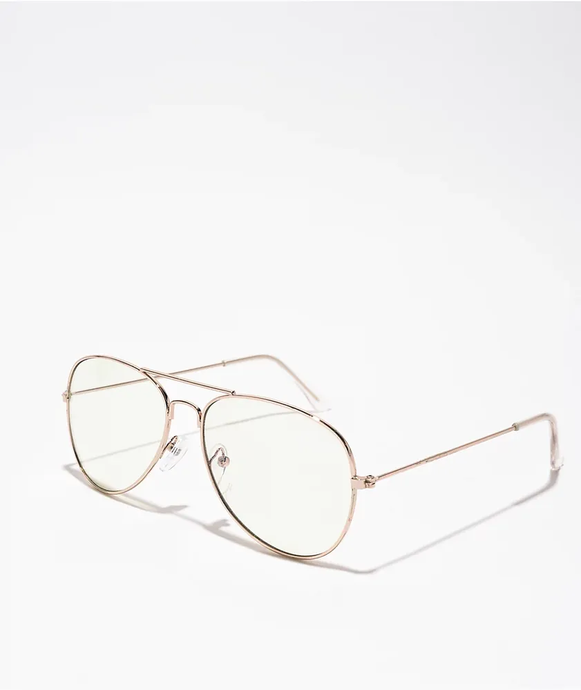 Classic Pilot Blue Light Glasses Hamilton Place