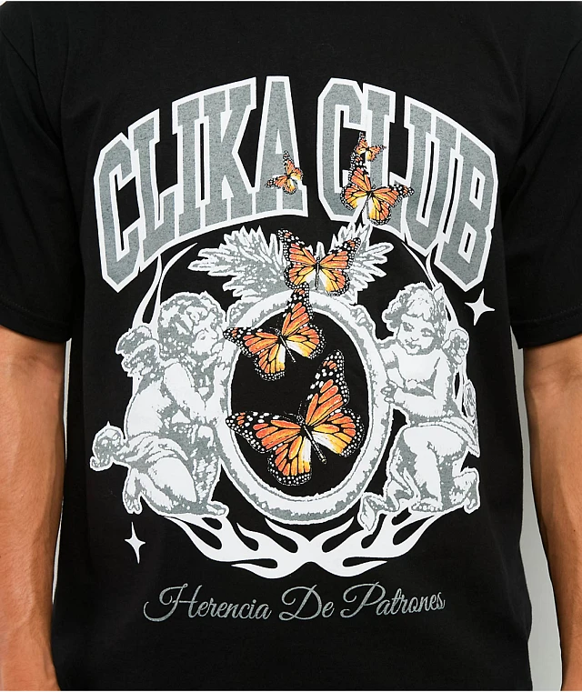 Clika by Herencia de Patrones Hope Black T-Shirt | Connecticut