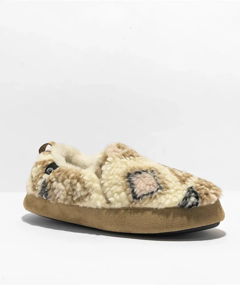 Tan moccasin slippers on sale