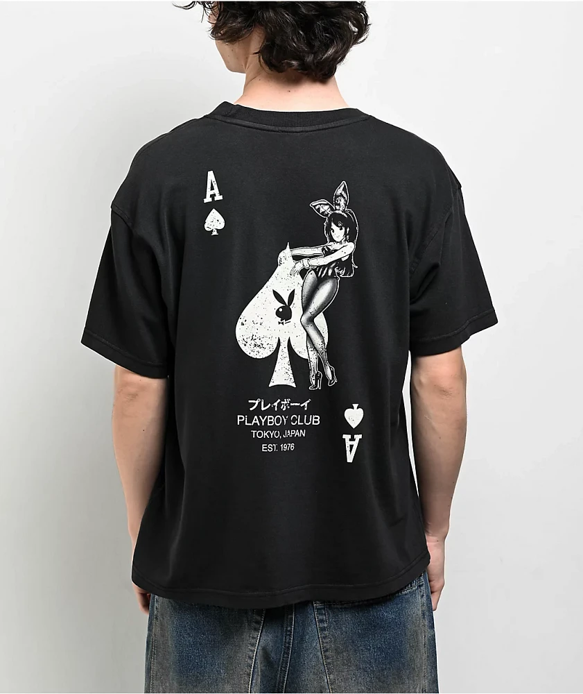 Color Bars x Playboy Ace Of Spades Black T-Shirt | MainPlace Mall