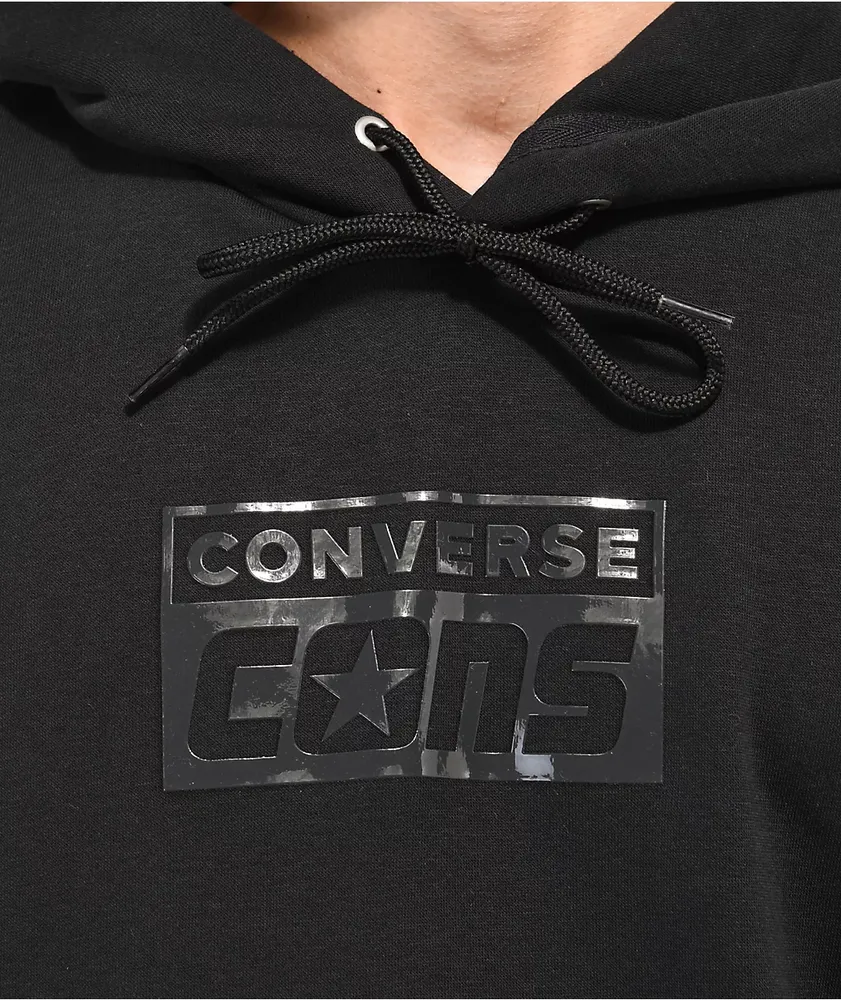 Converse Brushed Fleece Black Hoodie Coquitlam Centre