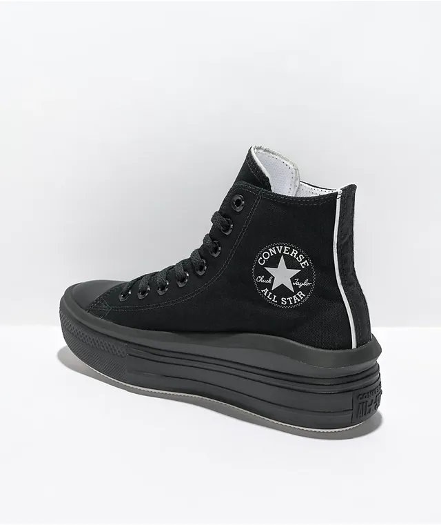 Black converse high top platform outlet