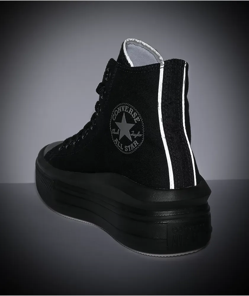 Black converse platform sneakers deals