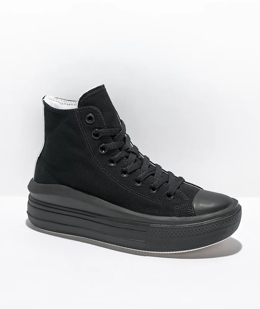 Converse black platform shoes sale