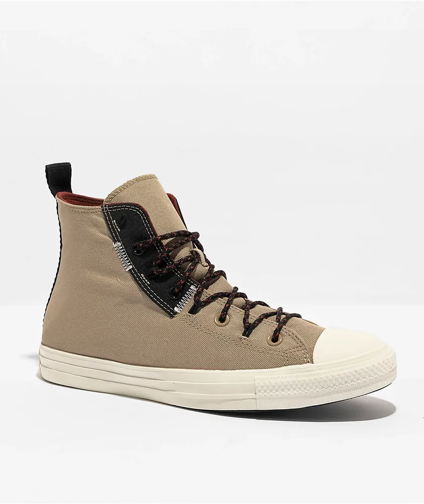 Khaki converse womens best sale