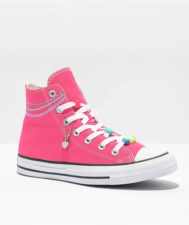 Pink converse all star high tops cheap