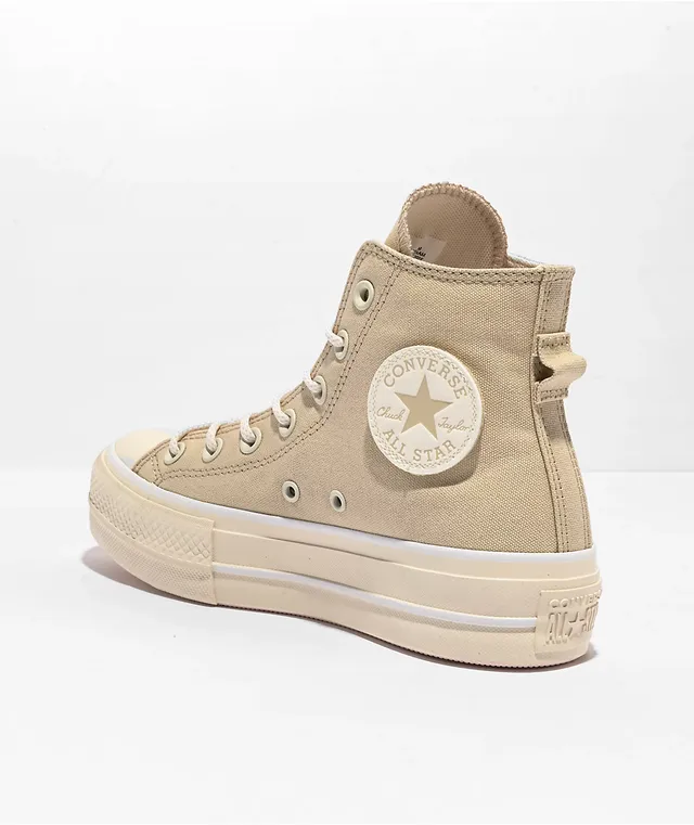 Converse platform discount beige