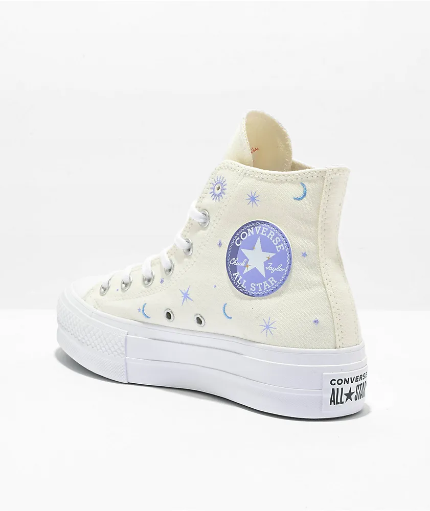 Converse chuck taylor hi platform white sneakers hotsell