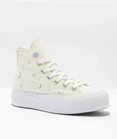 High top platform white converse clearance