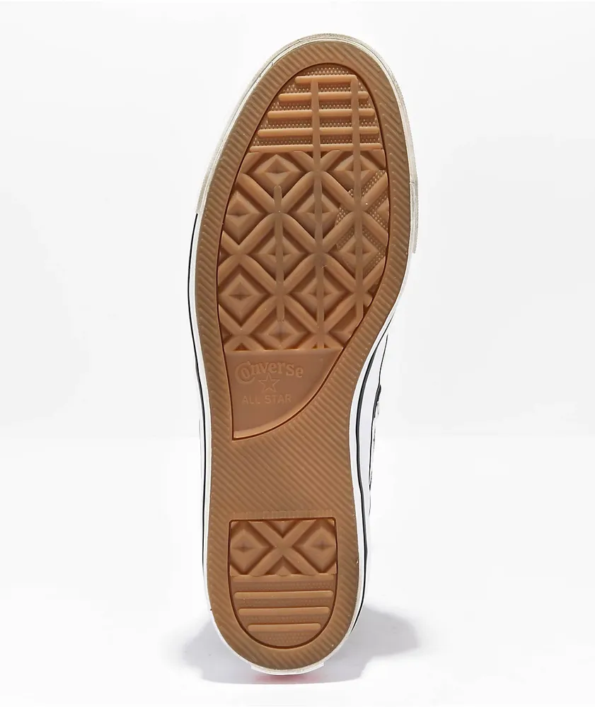 Converse leather top skate shoes