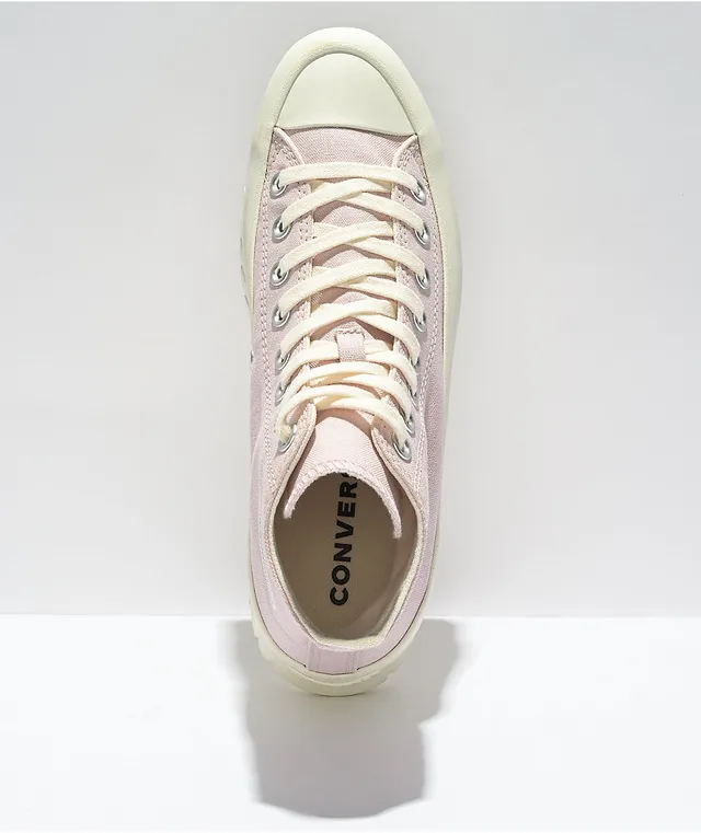 Barely rose converse high tops top