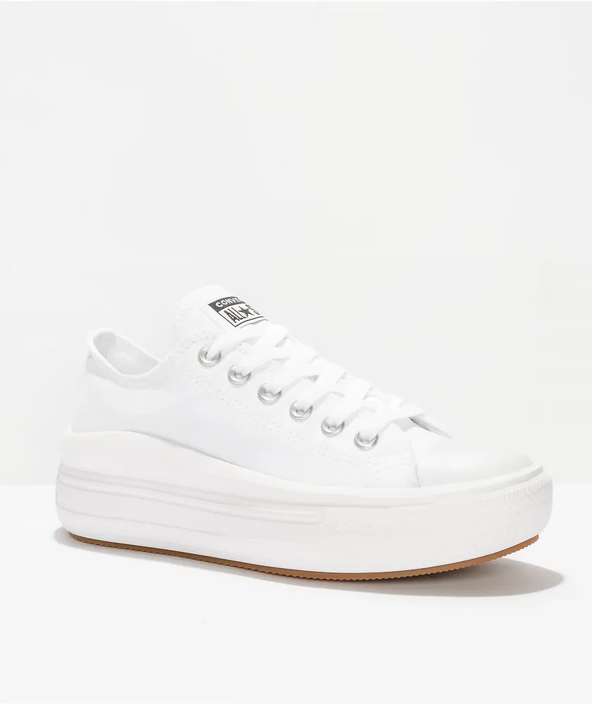 Converse chuck taylor all star platform ox trainers in white clearance