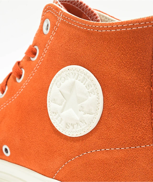 Orange suede converse store