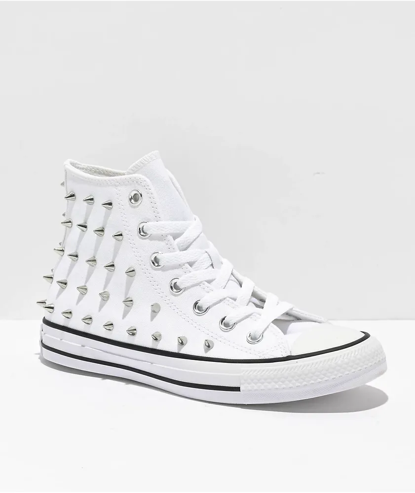 White studded converse outlet