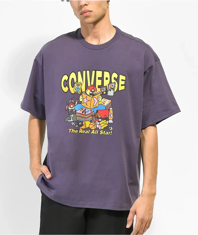 Purple converse shirt hotsell