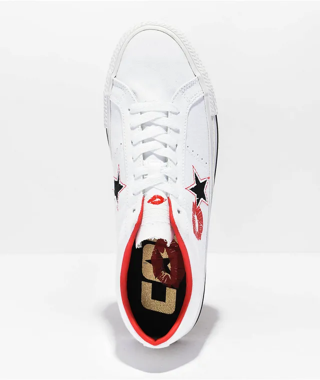 Converse One Star Lips Pro White Skate Shoes Plaza Las Americas