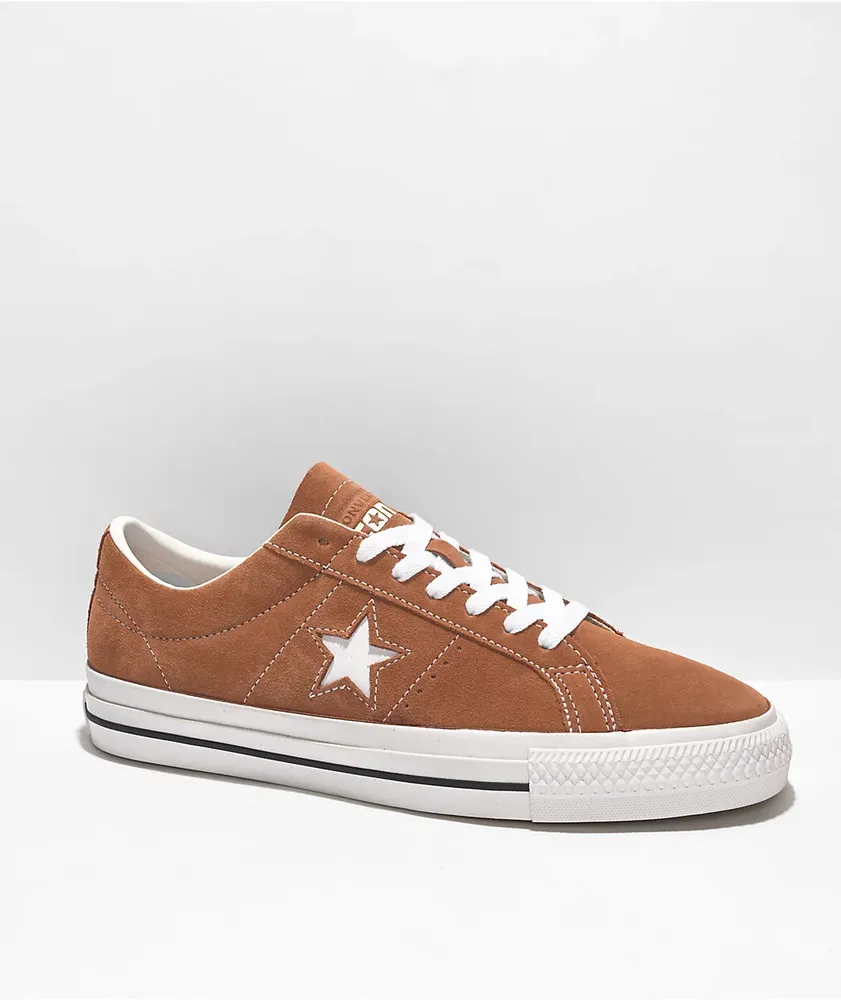 Converse One Star Pro Mineral Clay & White Suede Skate Shoes | Hamilton ...