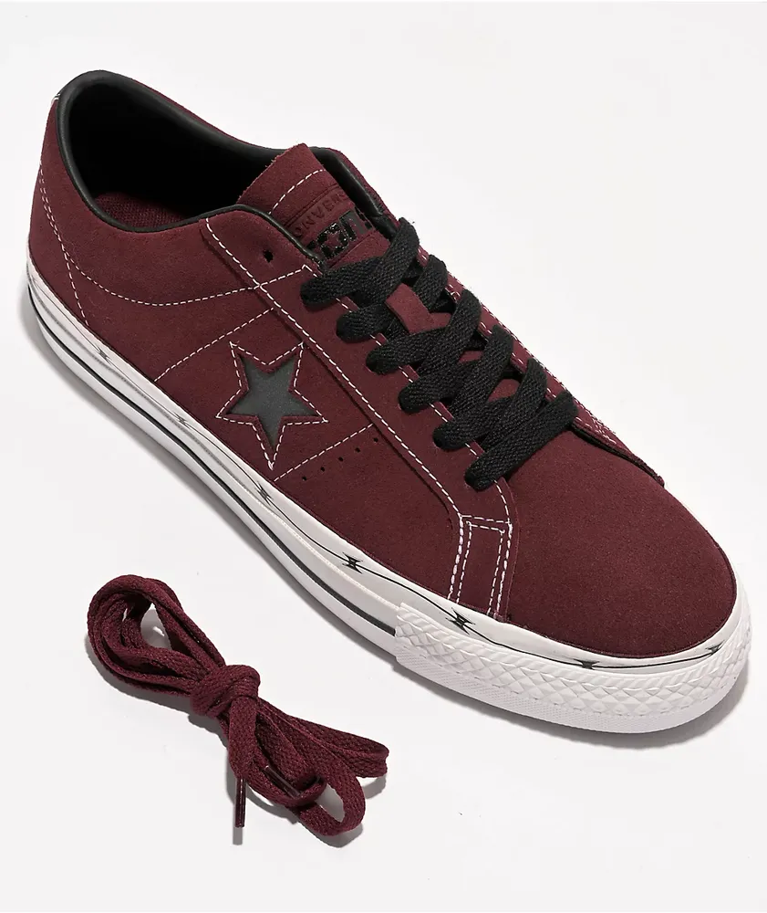 Burgundy converse one sales star
