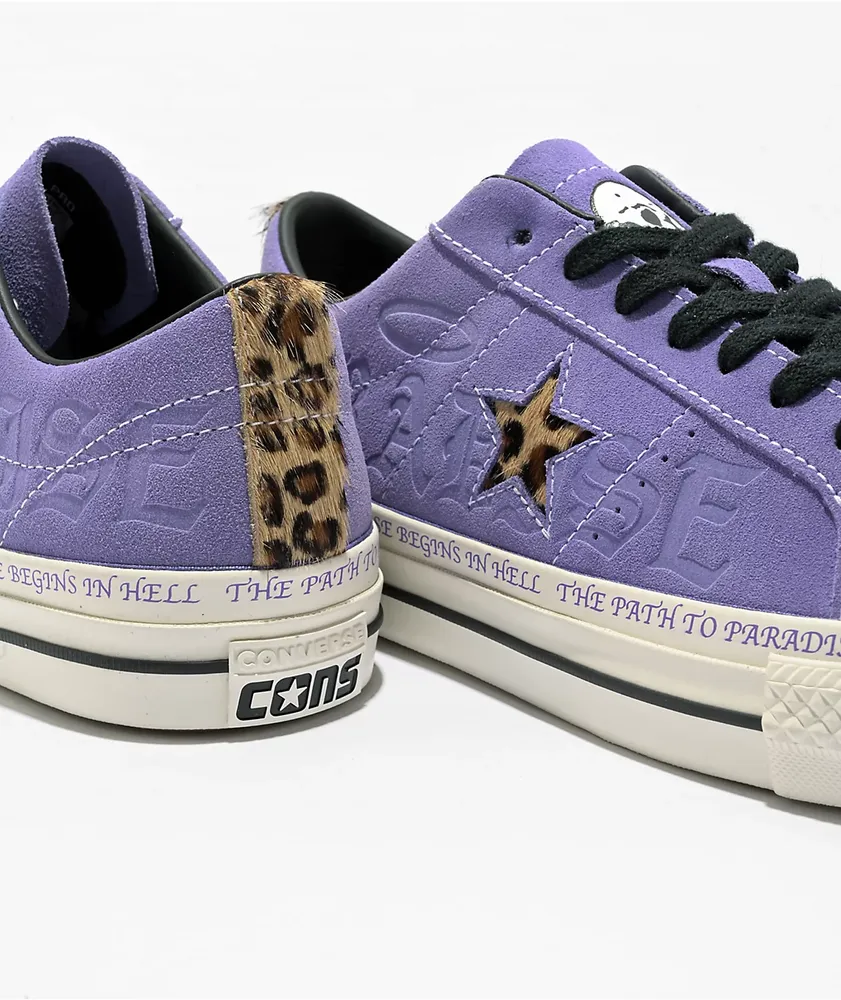 Purple suede converse outlet