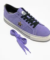 Converse purple suede sales