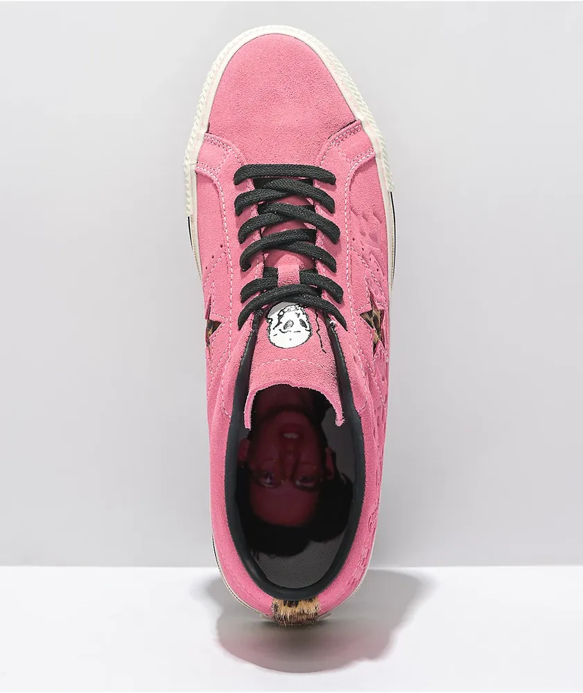 Converse pink shop suede sneakers