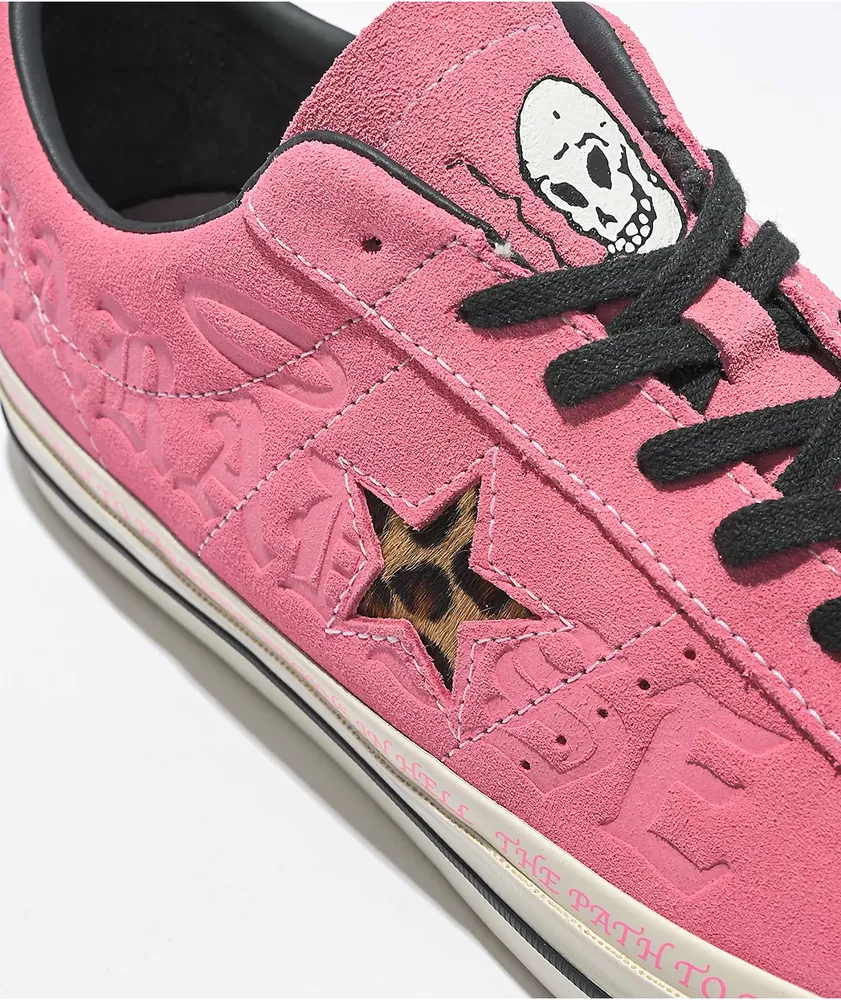 Converse one star hotsell pink suede trainers