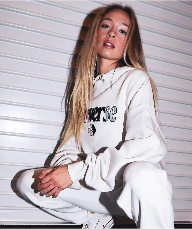 Converse Oversized Vintage White Hoodie Hamilton Place