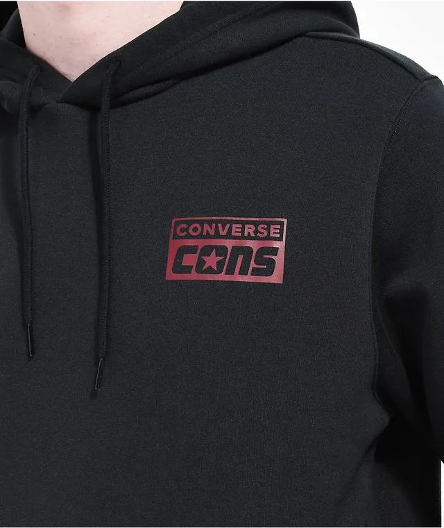 Converse on sale black hoodie