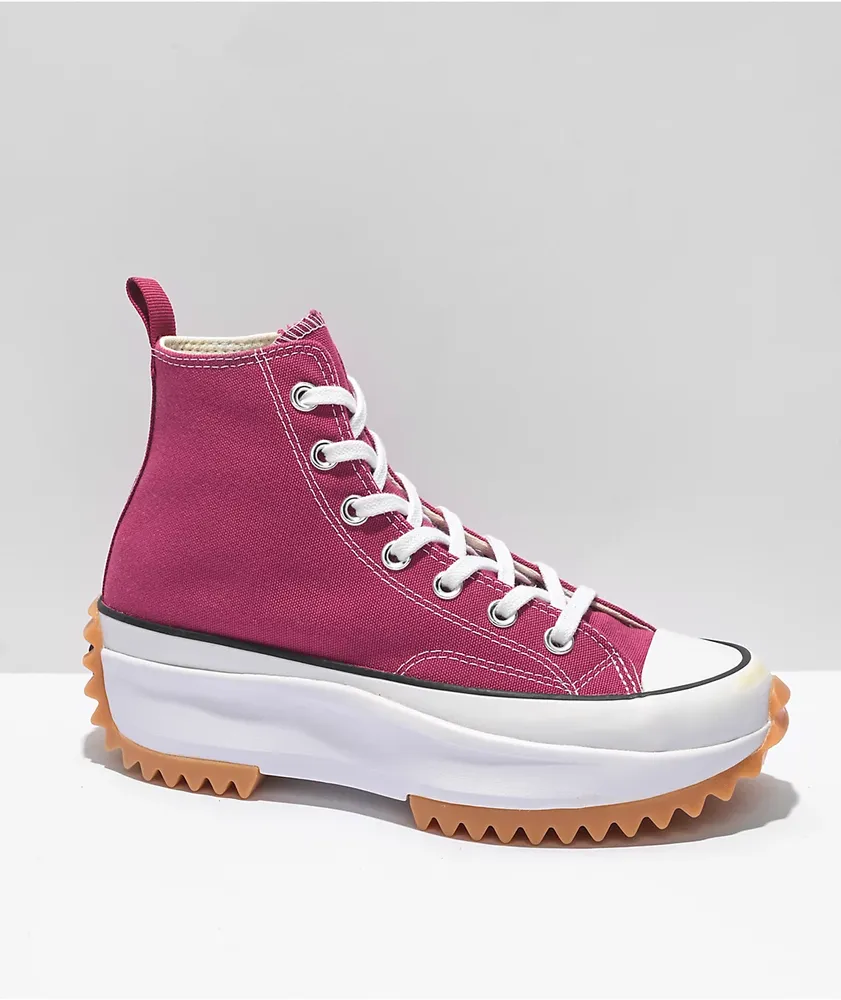 Converse Run Star Hike Midnight Hibiscus High Top Shoes Hamilton