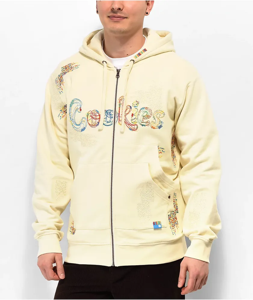 Cookies Anthem Cream Zip Hoodie Willowbrook Shopping Centre