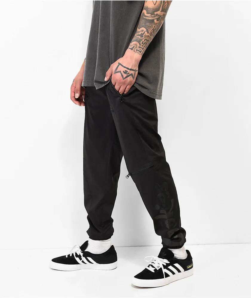 Black windbreaker joggers deals