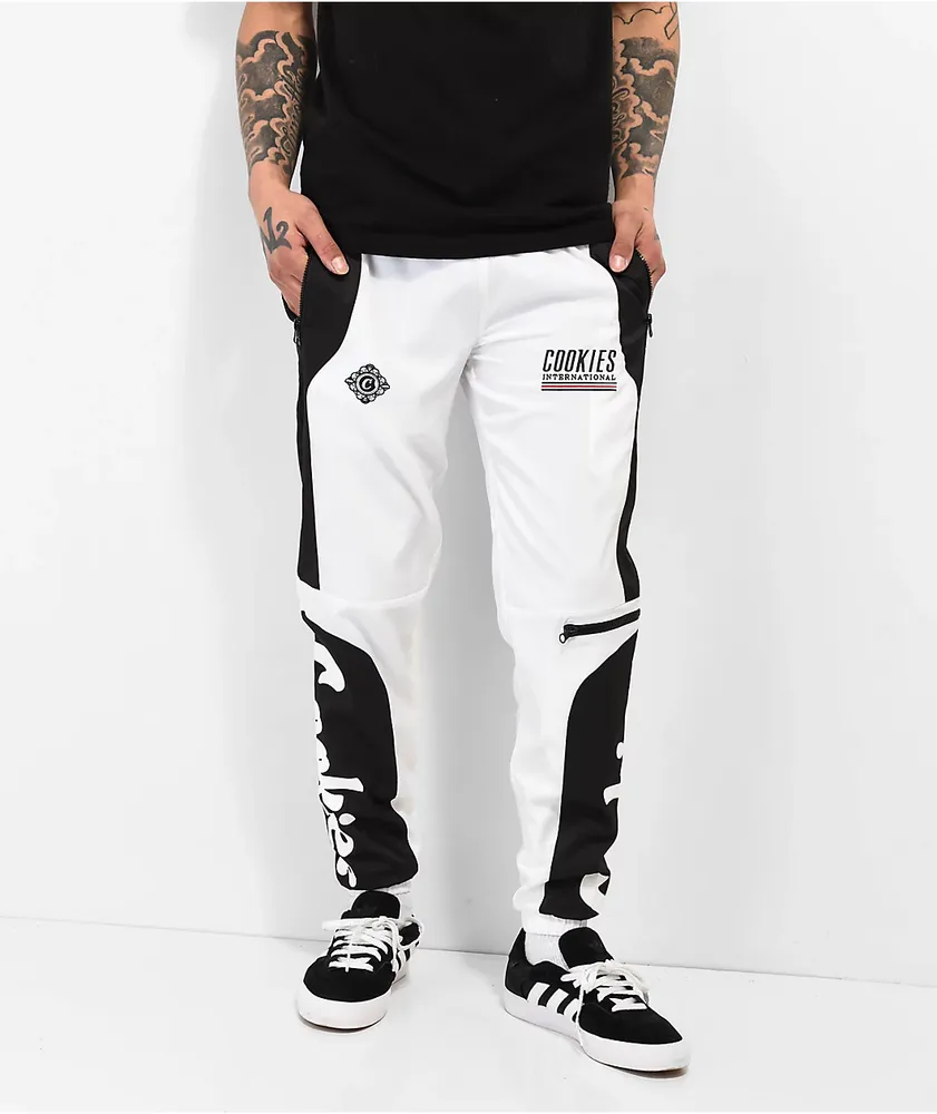 White windbreaker sales pants