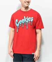 Cookies On Drip Red T-Shirt | MainPlace Mall