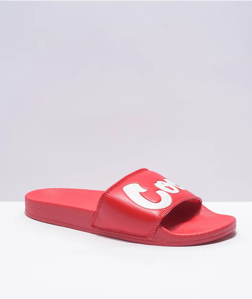 Cookies Original Mint Logo Red Slide Sandals Vancouver Mall