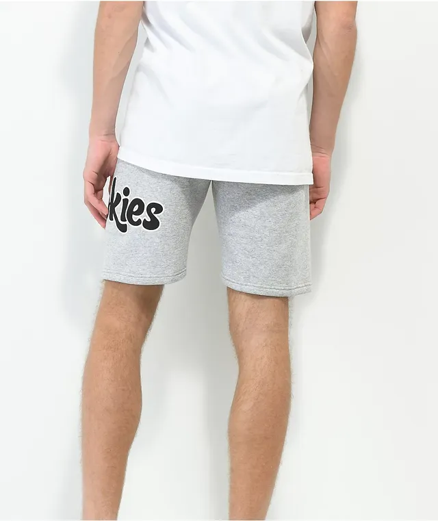 Cookies Oversized Print Grey Sweat Shorts Pueblo Mall