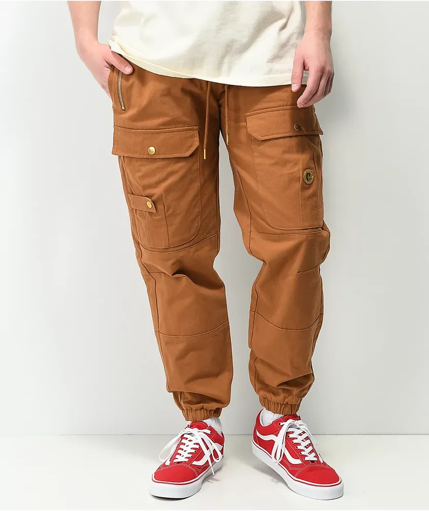Camel cargo joggers store