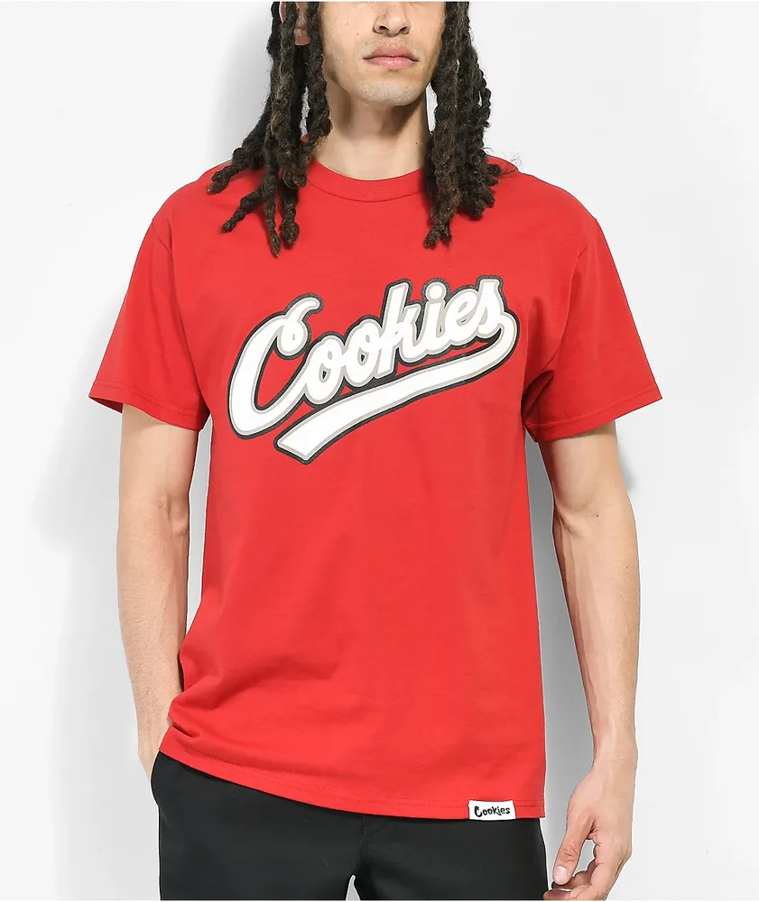 Black and top red cookies shirt