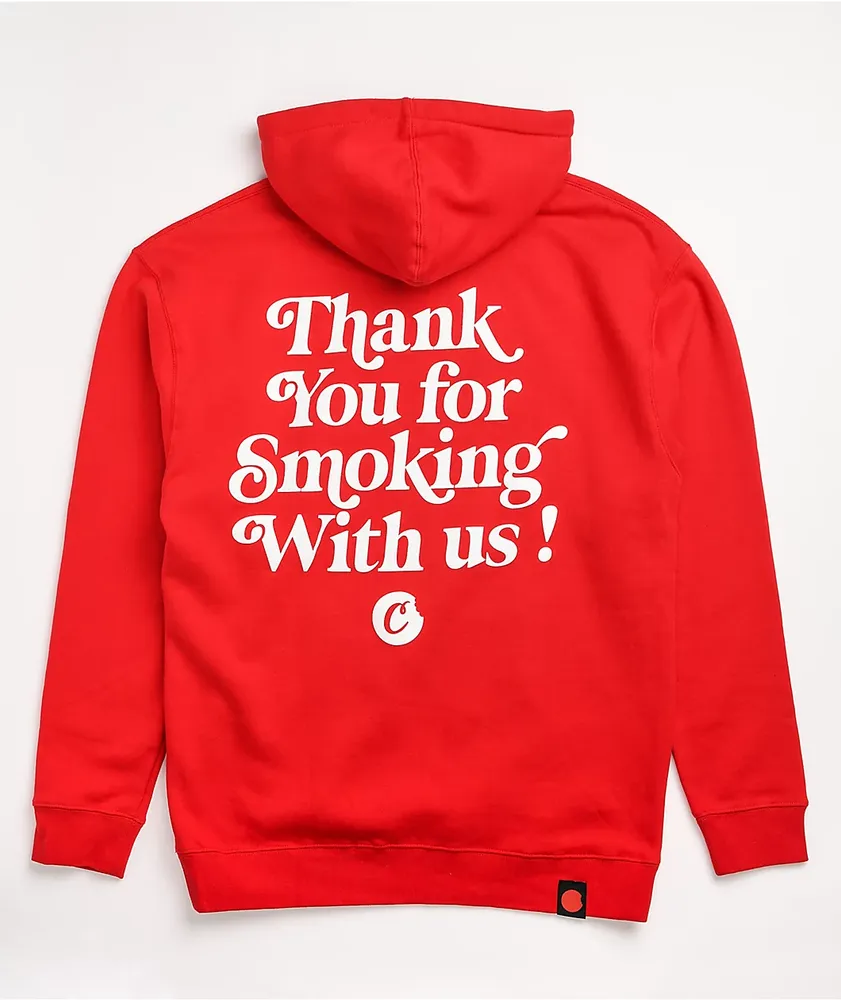 Red and black cookies hoodie hotsell