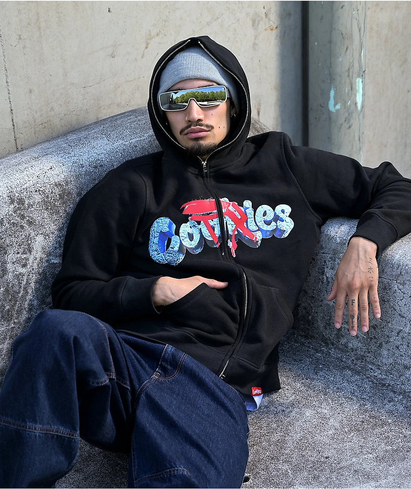 Cookies x OTX BOYZ Wave Runner Black Zip Hoodie at Hamilton Place