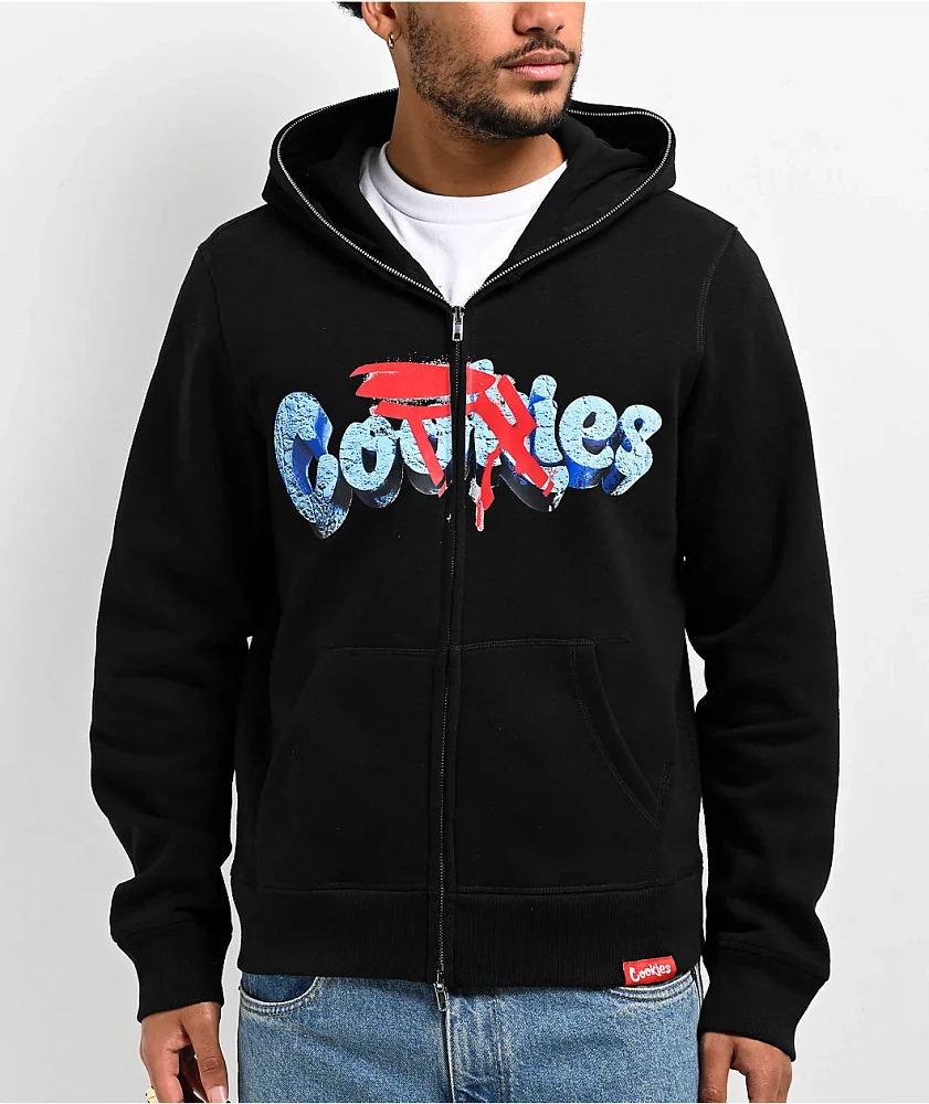 メンズ Cookies Cookies x OTX BOYZ Wave Runner Black Zip Hoodie at Hamilton Place
