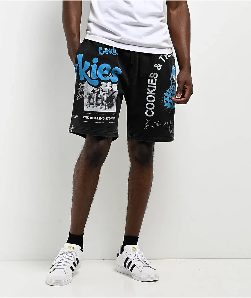 Cookies x The Rolling Stones Arch Black Sweat Shorts | MainPlace Mall