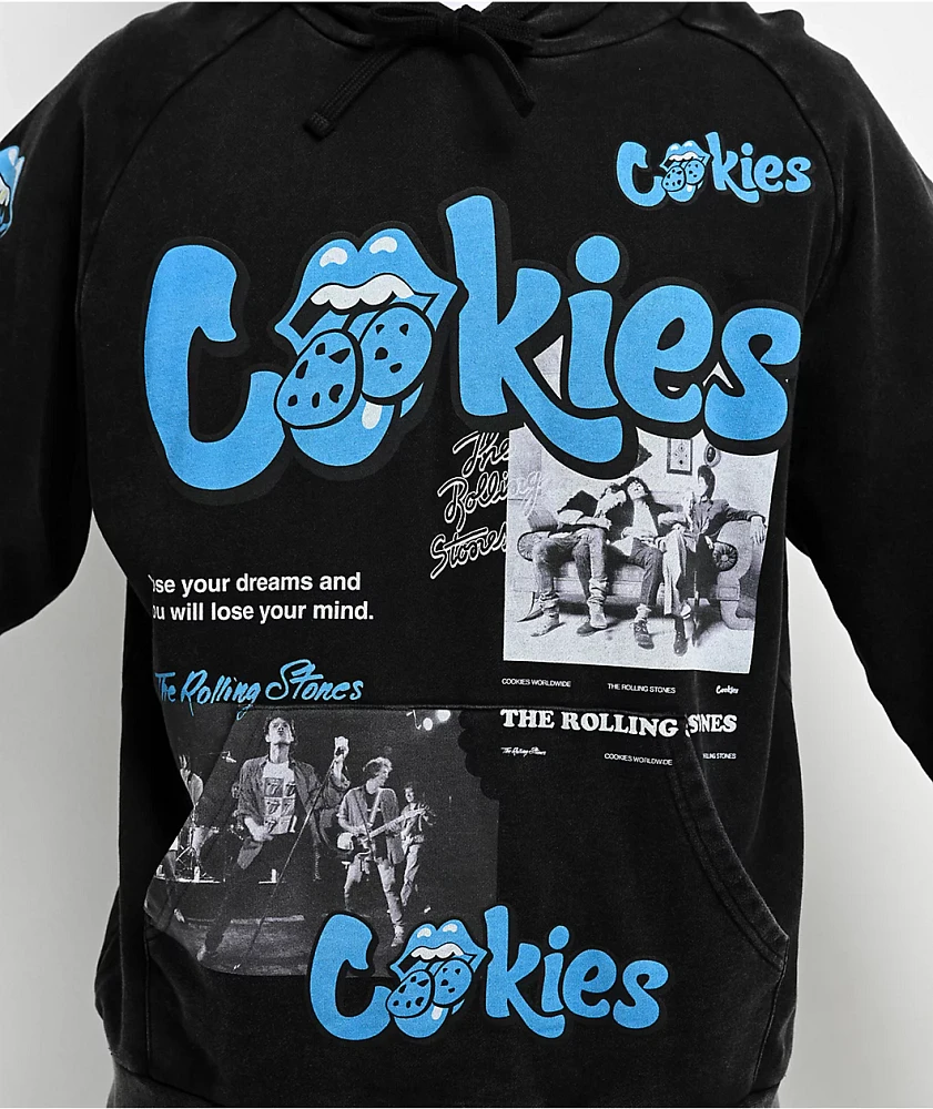 Cookies x The Rolling Stones Arch Black Wash Hoodie | MainPlace Mall
