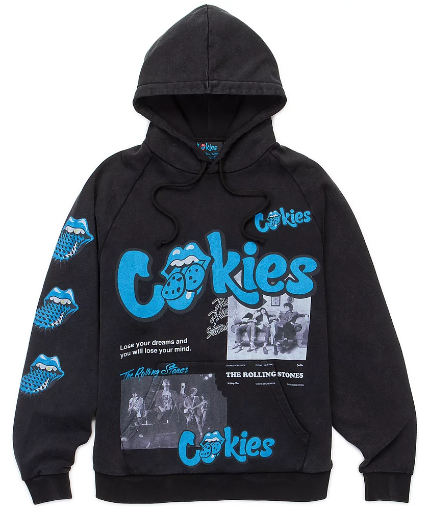 Cookies x The Rolling Stones Arch Black Wash Hoodie | MainPlace Mall