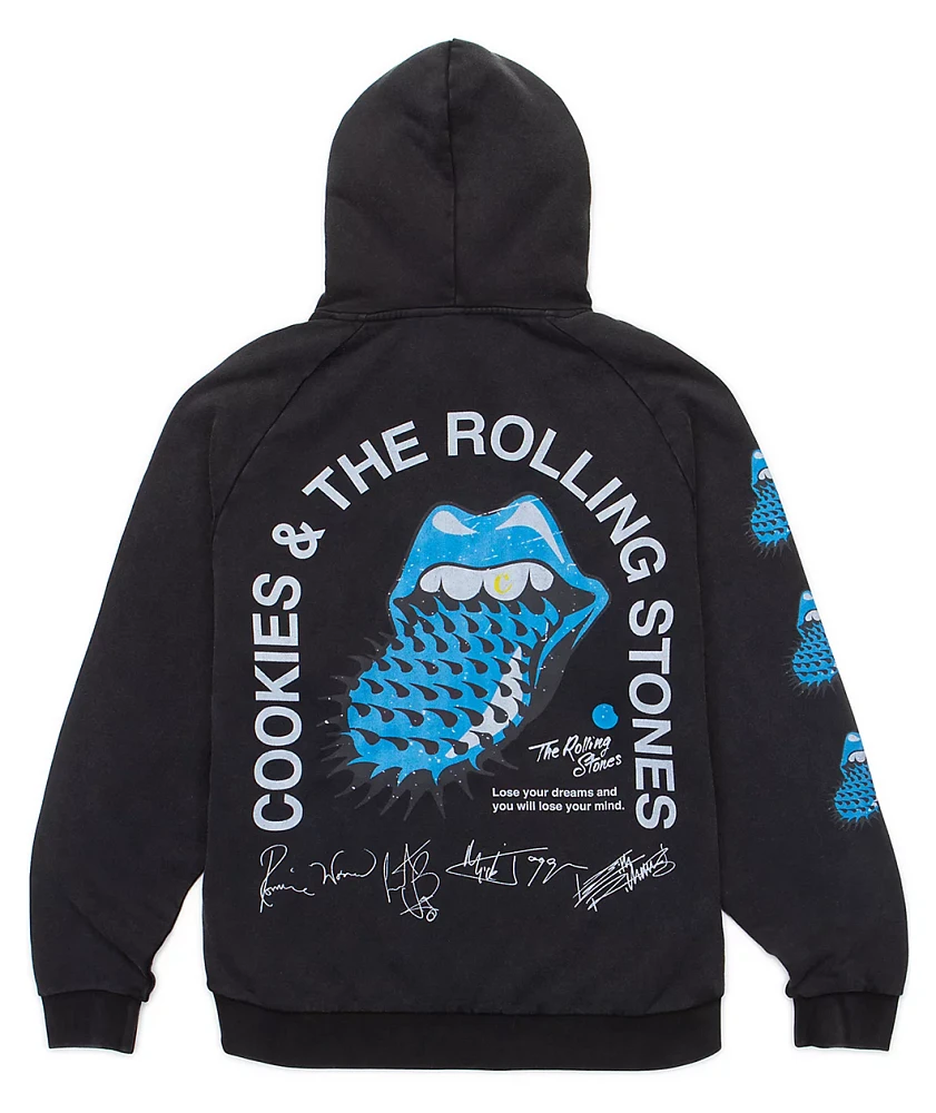 Cookies x The Rolling Stones Arch Black Wash Hoodie | MainPlace Mall