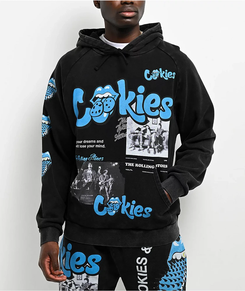 Cookies x The Rolling Stones Arch Black Wash Hoodie | MainPlace Mall