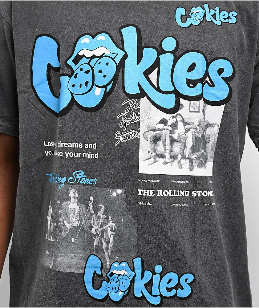 Cookies x The Rolling Stones Arch Black Wash T-Shirt | MainPlace Mall