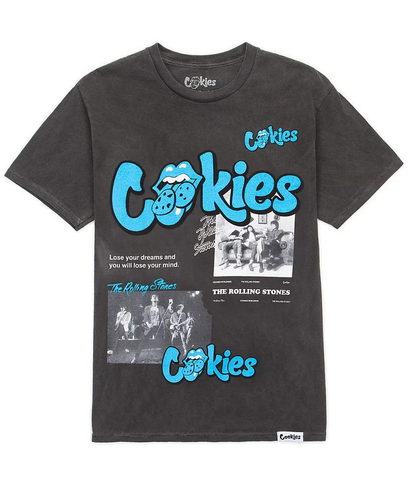 Cookies x The Rolling Stones Arch Black Wash T-Shirt | MainPlace Mall