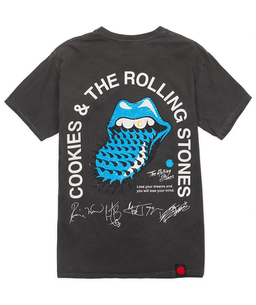 Cookies x The Rolling Stones Arch Black Wash T-Shirt | MainPlace Mall