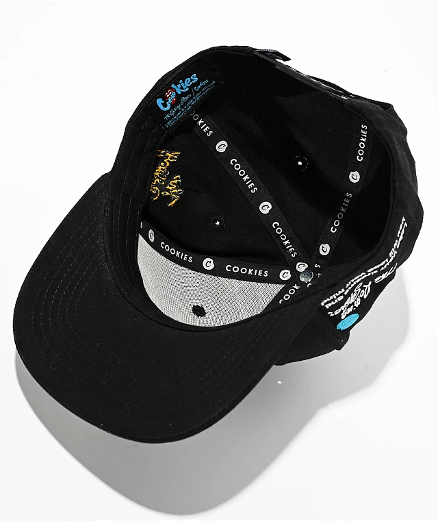 Cookies x OTXBOYZ Snapback Cap クッキーズ キャップ Cookies x OTXBOYZ Graffiti Black Snapback Hat | Zumiez